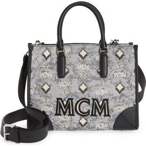 MCM Small Vintage Jacquard Tote